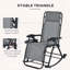 Ensemble de chaises longues berçantes pliables zéro gravité Outsunny-1425070632