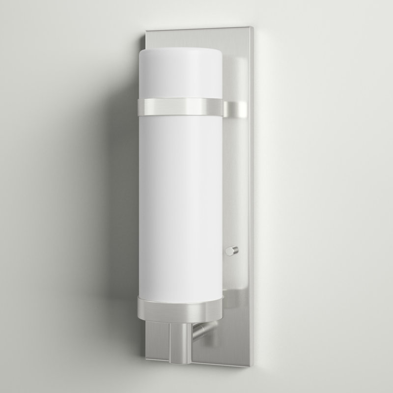 Plafonnier encastré à intensité variable 1 lumière Asencion, H 13,5 po x l 4,5 po x P 4 po, Nickel brossé