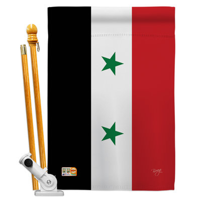 Double Sided 40'' H x 28'' W Polyester Flag Set