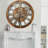Wall Clock 24" Round Oversized for Living Room decor with Real Moving Gears America Collection-73808859