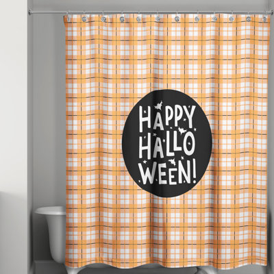 Rideau de douche simple joyeux halloween Staub