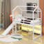 Lit mezzanine simple en bois avec glissade, tablettes et lumière-1500881408