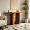 Modern multi-functional solid-color console table