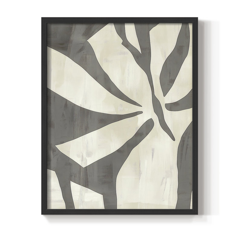 Abstrait, impression encadrée - prêt à accrocher, H 10 po x l 8 po, Noir