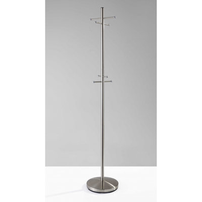 Ickenham 67" Brushed Steel Coat Rack