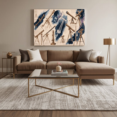 Art graphique sur toile beige
