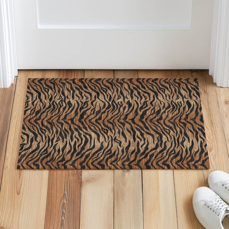 Machine Washable Indoor/Outdoor Chantille ACN2925 Animal Print Rug, Rust, 2'6" x 3'10"