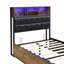 Hydraulic Metal Bed, Charging Port, LED Light, Soft Headboard Storage-235611850