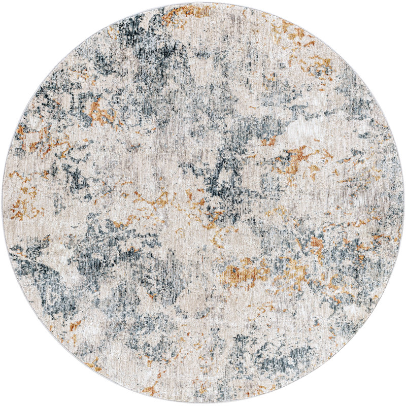 Tapis safran / bleu marine / beige Belavida, Rectangle 9 pi x 12 pi 2 po
