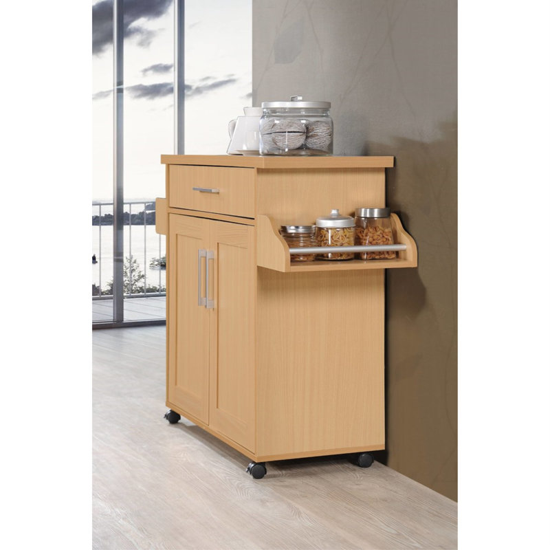 Poneto Wood Kitchen Cart, Beech, Beech