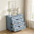 Haven 4-Drawer Dresser with Silver Shell Handles, Modern Cottage Storage Cabinet in Sky Blue-860844867