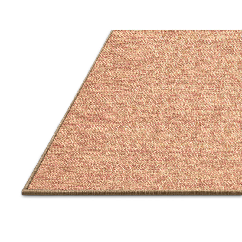 Tapis rose en laine / polyester tissé à la machine Dobrotin, Rectangle 2 pi x 3 pi