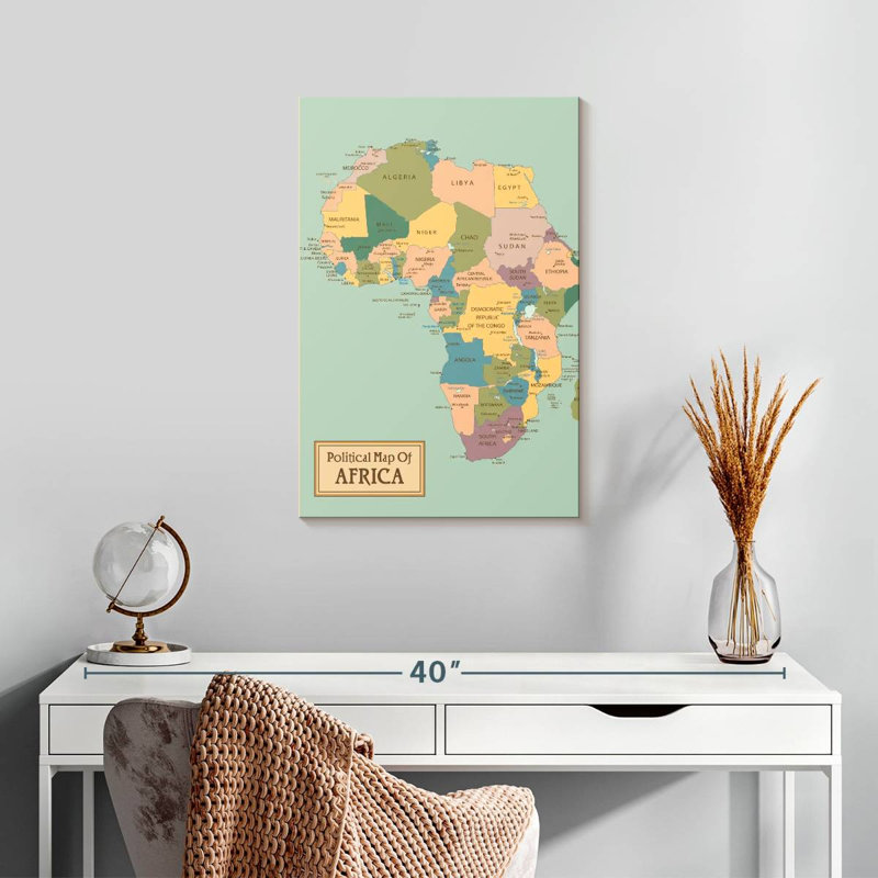 Afrique politique Aliaz, H 24 po x l 16 po