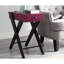 Table d'appoint bourgogne / noire avec tiroir de rangement fonctionnel et utile dans un décor bourgogne et noir