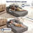 Boneless 66 Inch Chaise Lounge Chair For Indoor Use, Oversized Corduroy Upholstered Boneless Sofa Bed With Usb Charging And Cup Holder, No-Assembly Design-238195000