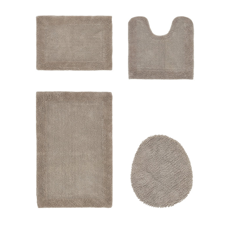 Ensemble de tapis pour salle de bain 4 pièces Edge, Ensemble de 4 (18 po x 20 po | 17 po x 24 po | 20, Beige