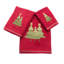 Ensemble de 3 serviettes de Noël brodées Marina Luxury Luxury