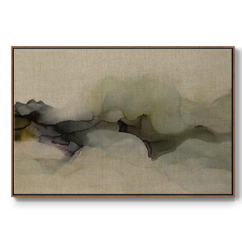 «When It Rains It Pours», reproduction sur toile tendue, H 27 po x l 41 po x P 2 po, Toile encadrée noyer flottant