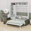 Lit escamotable mural avec canapé et tablettes Murphy-1832441262