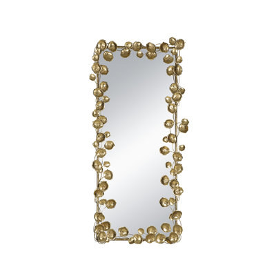 61" X 31" Full Length Mirror With Golden Leaf Accents