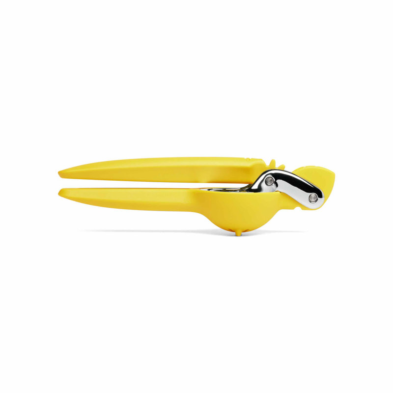 Bright Yellow Stainless Steel Citrus Juicer with Dual-Gear Mechanism
