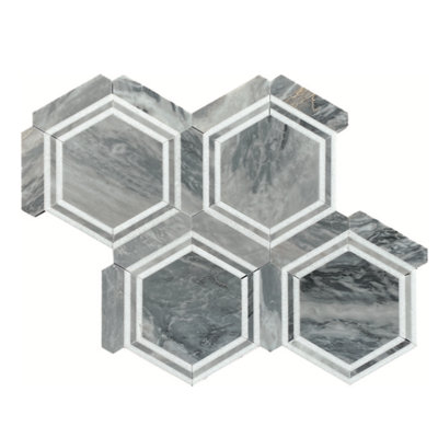 Amelia 6.5" x 6" Marble Honeycomb Polished Mosaic Wall & Floor Tile