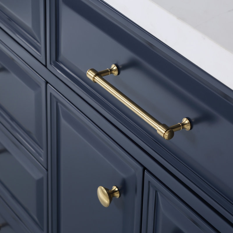 Palace 72'' W Double Vanity, Monarch Blue, Satin Brass