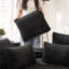Fauteuil inclinable semi-rigide en velours côtelé 21 de 78,5 pouces avec coussins de cou, cinq coussins, aucun assemblage, soutien à domicile confortable, installation facile, confort