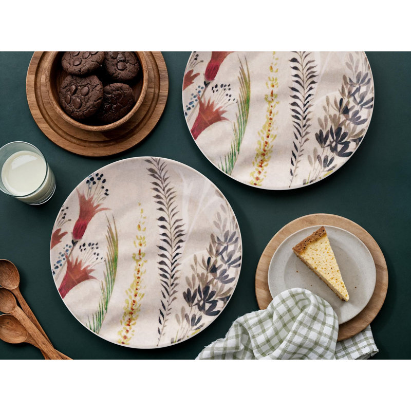 Elegant Service Plate Set (6 Pieces), 100% Ceramic, 10.0 x 10.0 x 1.0 inches | Dishwasher & Microwave Safe | Perfect for Formal Dining or Everyday Use, Durable and Stylish Design for Any Table Setting