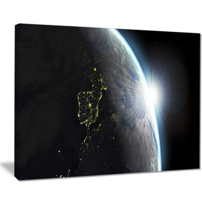 «Earth View with Day and Night Effect», reproduction d'impression sur toile