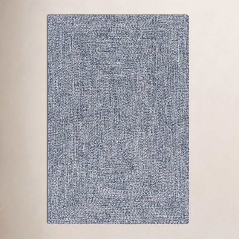 Tapis bleu marine intérieur / extérieur Kayley, Rectangle de 5 pi x 7 pi 6 po