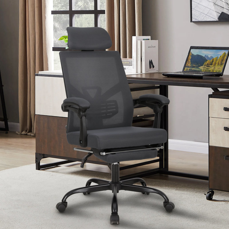 Chaise de bureau ergonomique Yepez, Gris