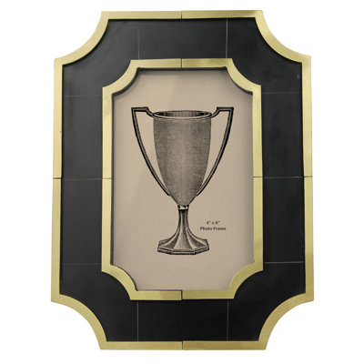 Marbled Resin & Brass Frame - 4X6