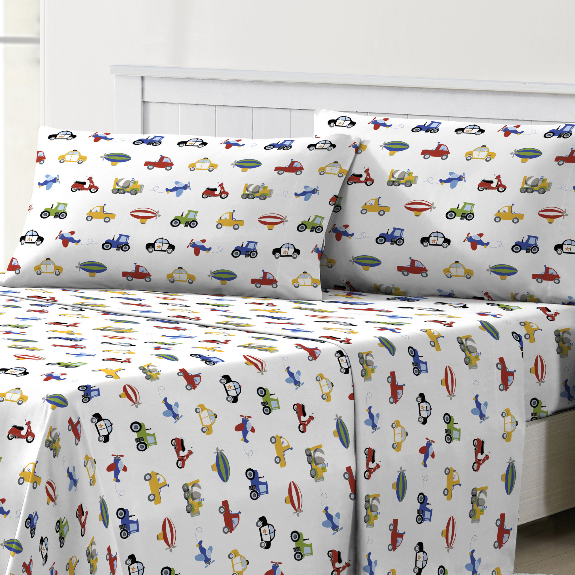 Dream Factory Trains & Trucks Twin Sheet Set & Reviews Wayfair