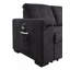 Canapé-lit modulaire réversible en tissu tissé noir l 95 po avec porte-gobelet de rangement et poches