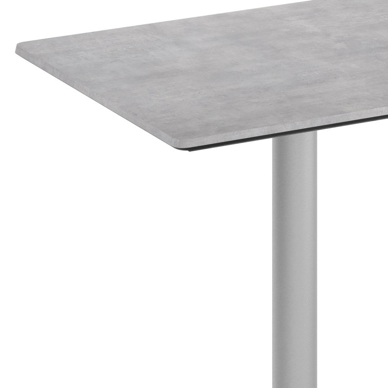 Plateau de table 24 po x 30 po sans soudure toutes saisons avec base entrecroisée 24 po x 30 po, Faux ciment gris
