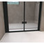 Porte de douche en verre sans cadre, 34 po x 72 po, conception pliable, film antidéflagrant
