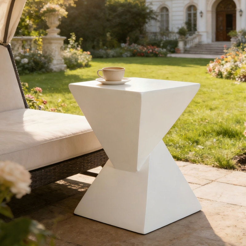 Table d'appoint All Weather MGO X Design, Blanc