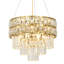  4-Light Round Pendant Ceiling Light with K9 Crystal Drops