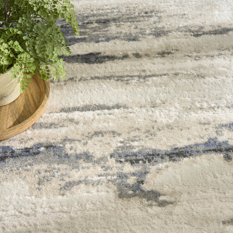 Tapis d'intérieur moderne multicolore Wrought Studio ™, Rectangle 6' x 9'