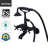 3 Handle Bathroom Clawfoot Tub Faucet with Diverter-64610314