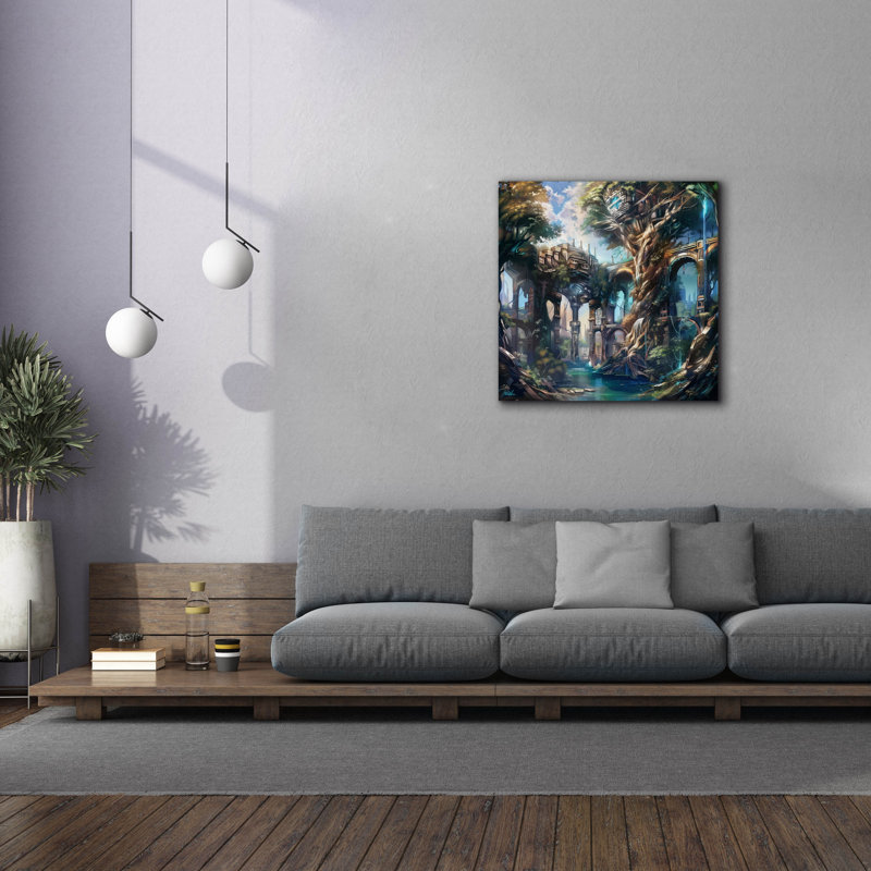 «Yesteryear», art mural sur toile, 26 po x 26 po, H 37 po x l 37 po x P 1,5 po