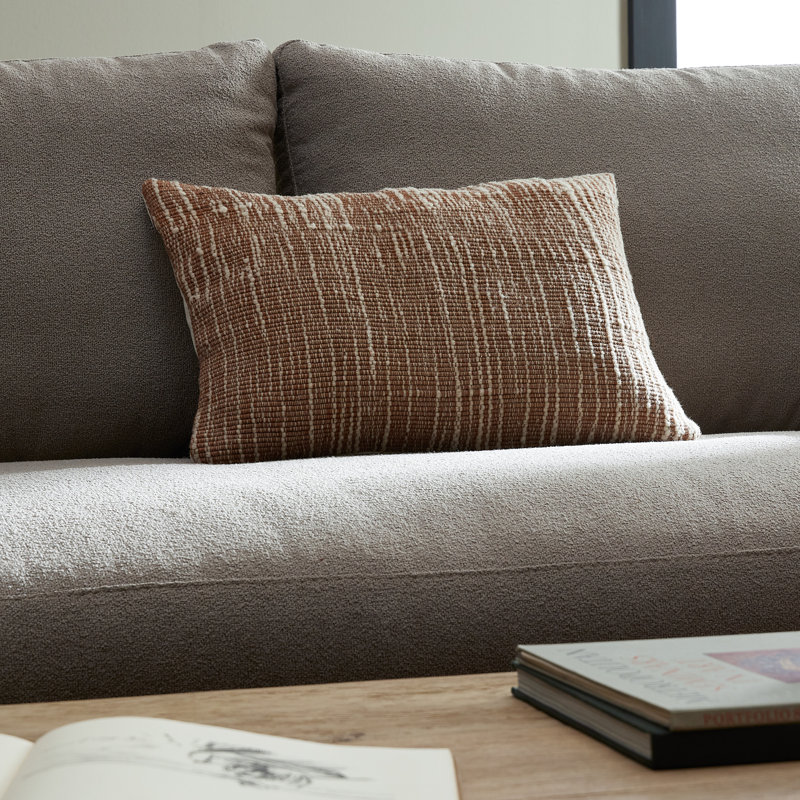 Rectangular Pillow Cover & Insert, Black/Taupe, Rectangular 14"H x 20"W