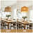 White 16" Tall Rattan Pendant Light