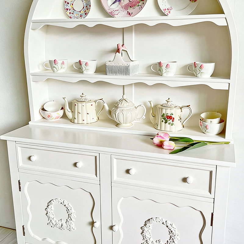 Table de buffet en bois massif de forme exquise