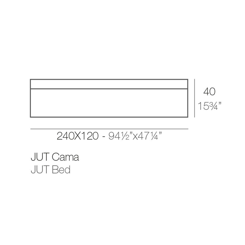 Jut 47.25'' Wide Patio Daybed, Ice