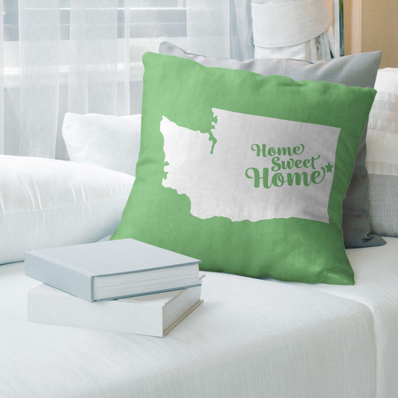 Coussin doux home, Spokane, 26 po x 26 po, Vert