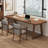 Nut-brown Rectangular Solid Wood desk-1485333006