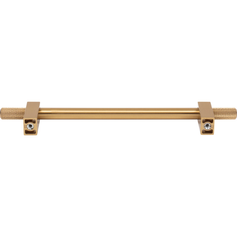 Larkin 4 Knurled Ends Bar Pull, 3 3/4", Satin Bronze