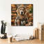 «Hipster Dog - Golden Retriever» par Rey Klimt, art mural sur toile-2119474021